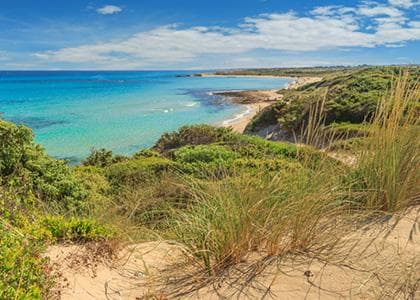 View of a beach near Brindis