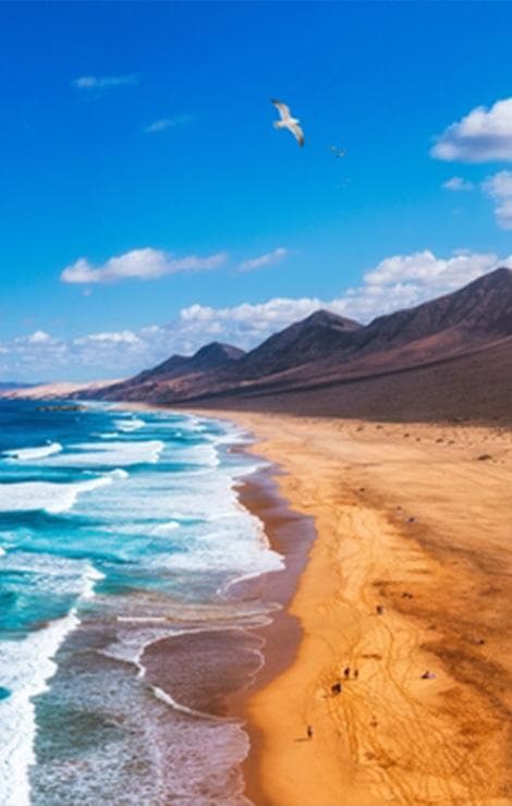 Panorama of El Cotillo, a beautiful place in Fuerteventura