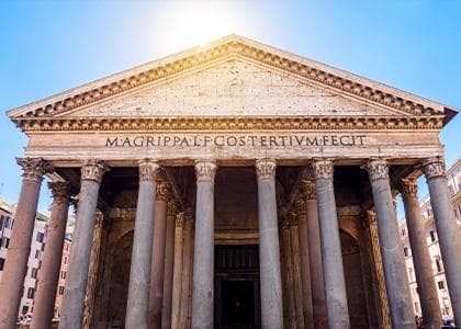 Facade of the pantheon